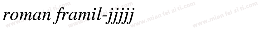 roman framil字体转换
